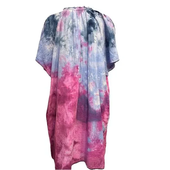 Old Navy Shirt Dress 2X Womens Lounge Beach Coverup Casual Tie Dye Pockets - Picture 5 of 10